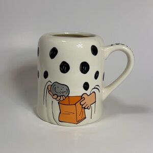 Hallmark White and Black Polka Dot Mug